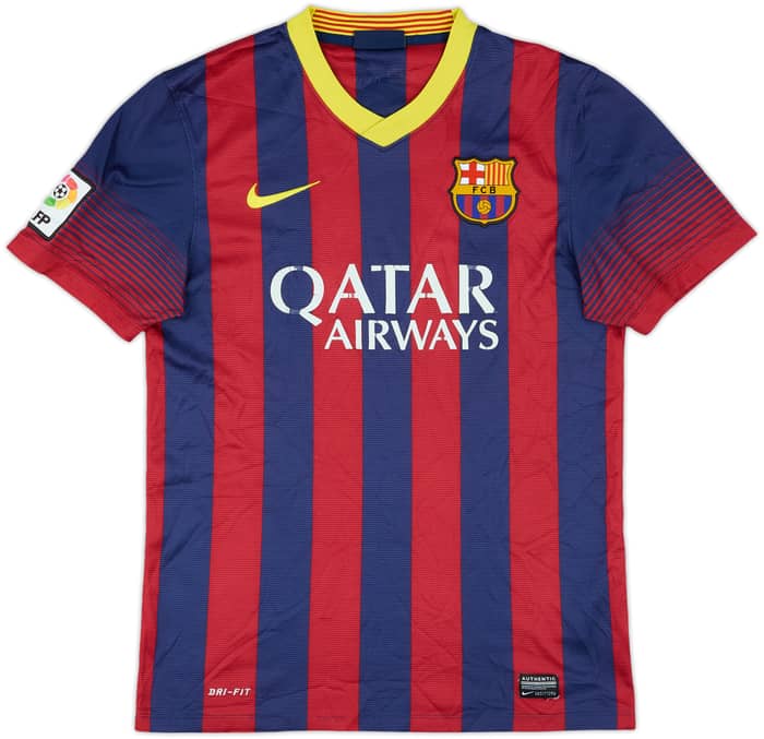 2013-14 Barcelona Home Shirt - 4/10 - (S)