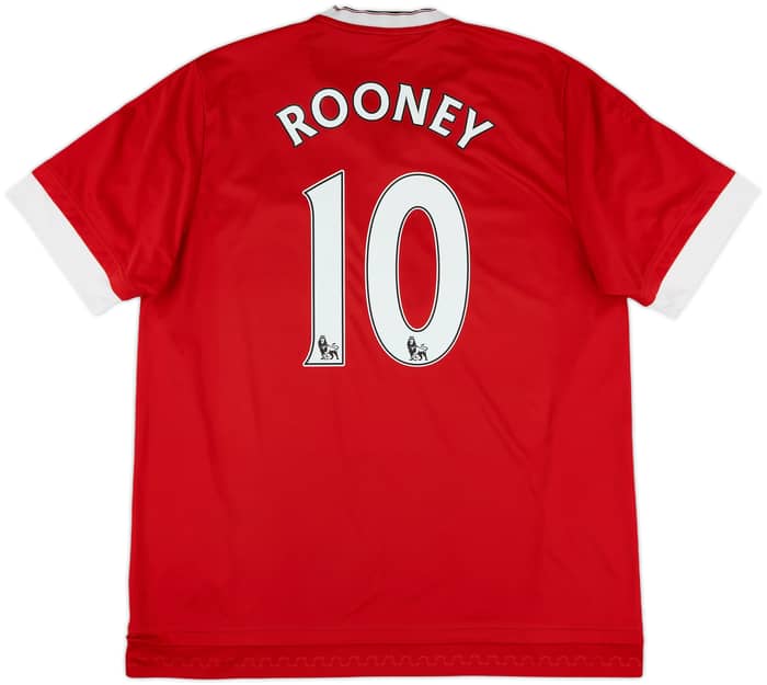 2015-16 Manchester United Home Shirt Rooney #10 - 6/10 - (XL)