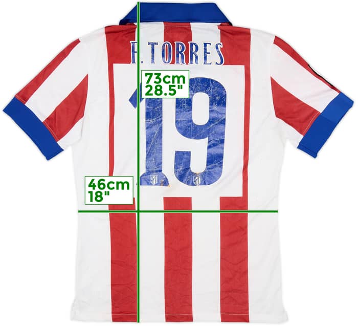 2014-15 Atletico Madrid Authentic Home Shirt Torres #19 - 5/10 - (S)