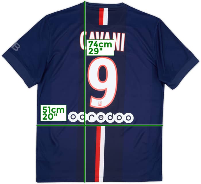 2014-15 Paris Saint-Germain Home Shirt Cavani #9 - 7/10 - (M)