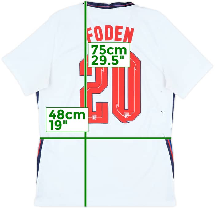 2020-22 England Home Shirt Foden #20 - 6/10 - (L)