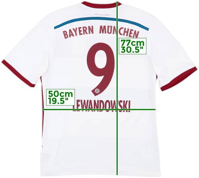 2014-15 Bayern Munich Away Shirt Lewandowski #9 - 7/10 - (L)