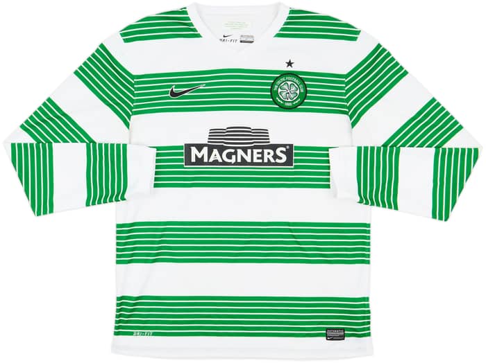 2013-15 Celtic Home L/S Shirt Virgil #5 - 9/10 - (M)