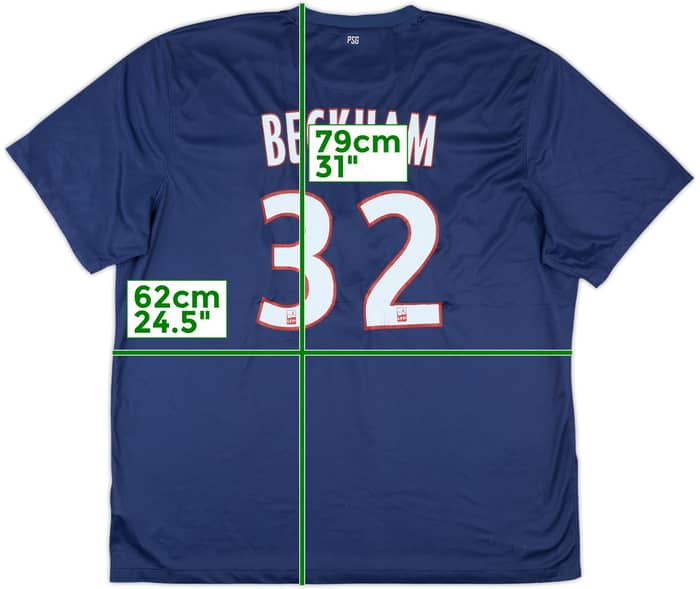 2012-13 Paris Saint-Germain Home Shirt Beckham #32 - 7/10 - (XXL)