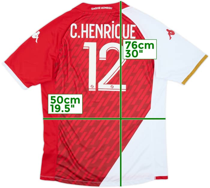 2022-23 Monaco Home Shirt C. Henrique #12 - 10/10 - (L)