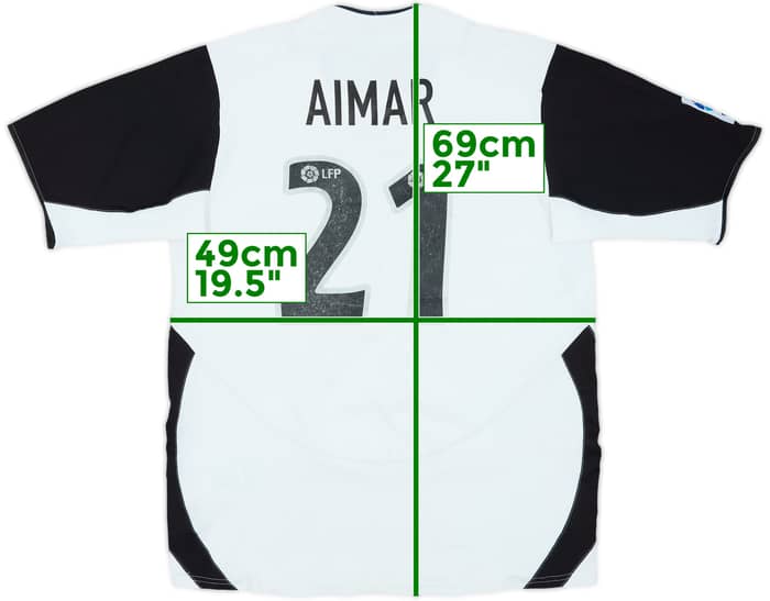 2003-04 Valencia Home Shirt Aimar #21 - 7/10 - (XL.Boys)