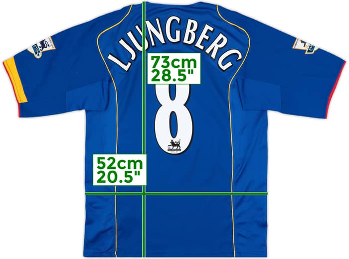 2004-06 Arsenal Away Shirt Ljungberg #8 - 8/10 - (M)