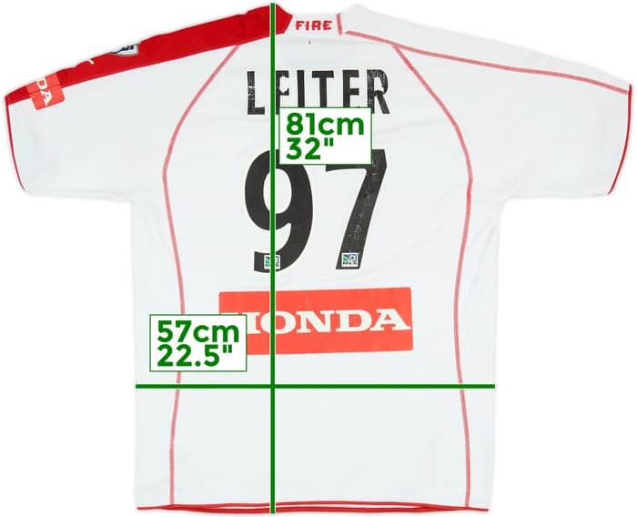 2005 Chicago Fire Away Shirt Leiter #97 - 5/10 - (XL)