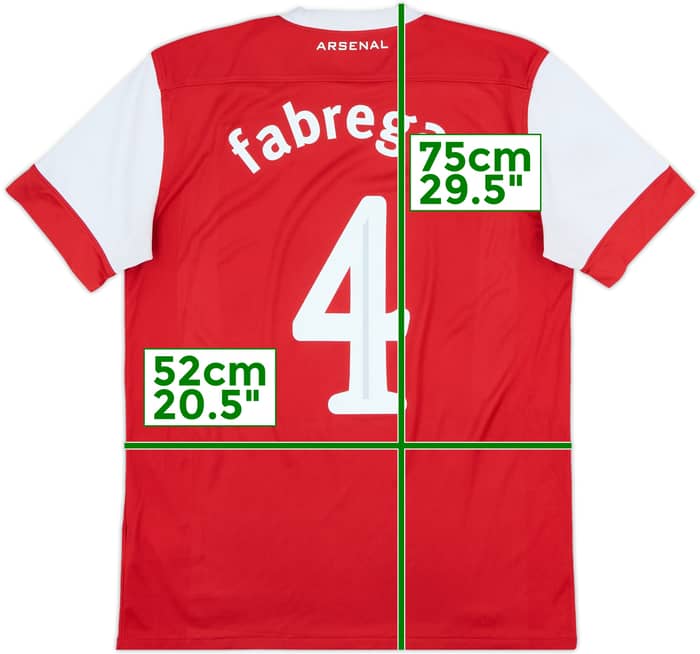 2010-11 Arsenal Home Shirt Fabregas #4 - 7/10 - (M)