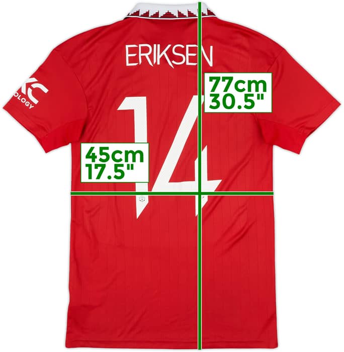 2022-23 Manchester United Home Shirt Eriksen #14 - 8/10 - (S)