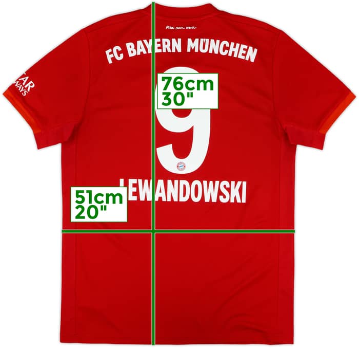 2019-20 Bayern Munich Home Shirt Lewandowski #9 - 8/10 - (M)