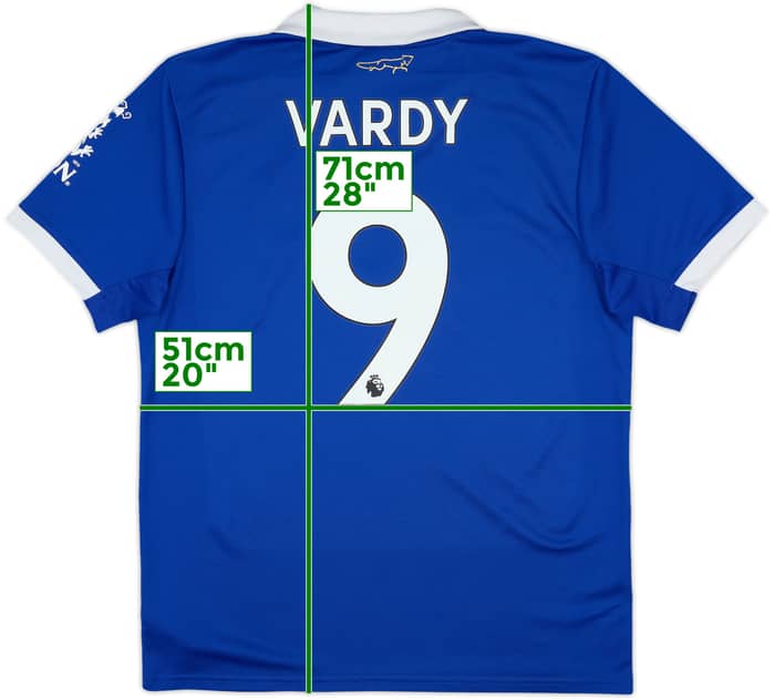 2022-23 Leicester Home Shirt Vardy #9 - 8/10 - (M)