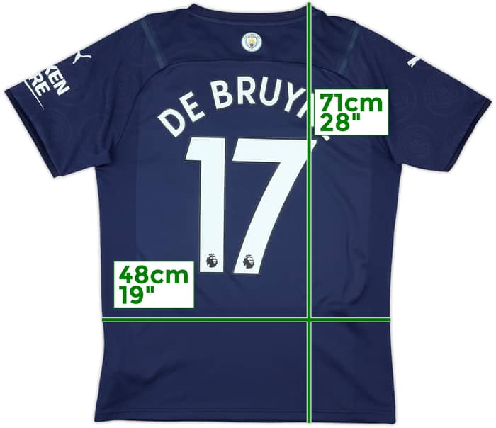 2021-22 Manchester City Third Shirt De Bruyne #17 - 9/10 - (M)
