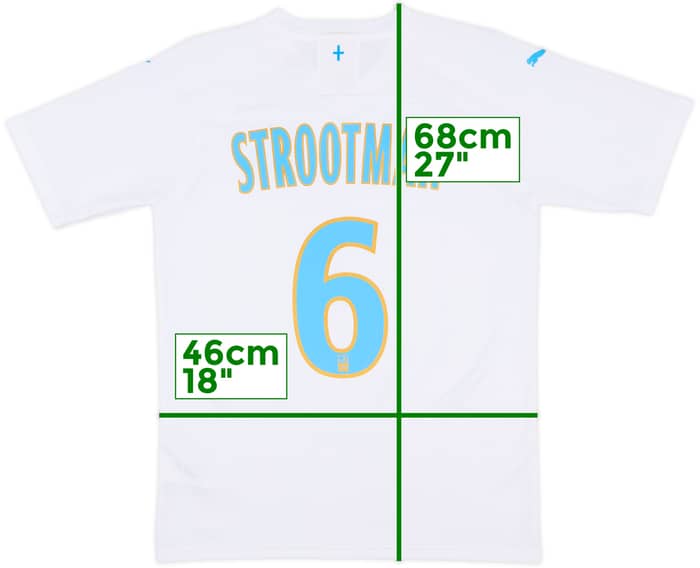 2019-20 Olympique Marseille Home Shirt Strootman #6 - 9/10 - (S)