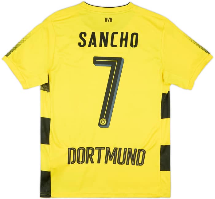 2017-18 Borussia Dortmund Home Shirt Sancho #7 - 9/10 - (S)