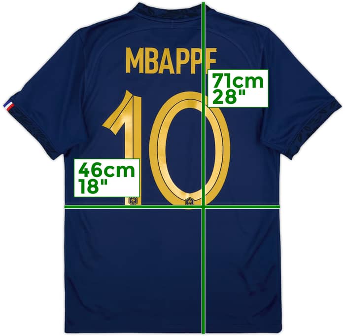 2022-23 France Home Shirt Mbappe #10 - 10/10 - (S)