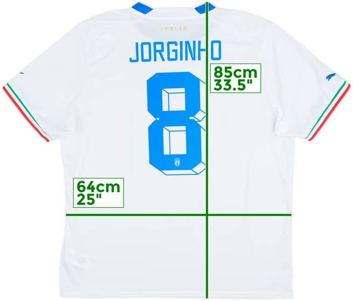 2022-23 Italy Away Shirt Jorginho #8 - 9/10 - (XL)
