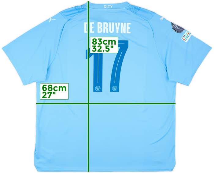 2023-24 Manchester City Home Shirt De Bruyne #17 - 10/10 - (3XL)