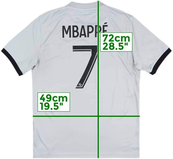 2022-23 Paris Saint-Germain Away Shirt Mbappe #7 - 6/10 - (M)