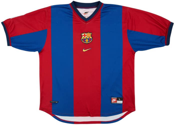 1998-00 Barcelona Home Shirt Rivaldo #11 - 8/10 - (L)
