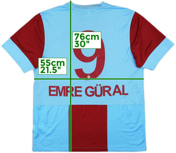 2013-14 Trabzonspor Home Shirt Emre Gural #9 - 8/10 - (L)