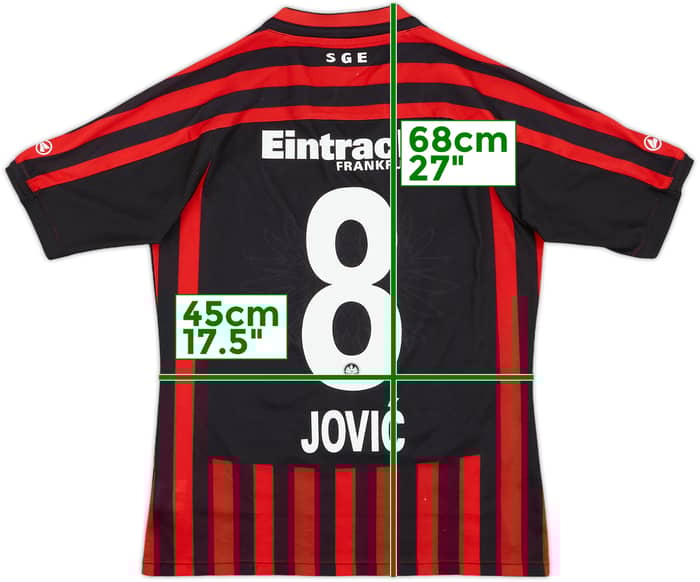 2012-13 Eintracht Frankfurt Home Shirt Jovic #8 - 10/10 - (XS)