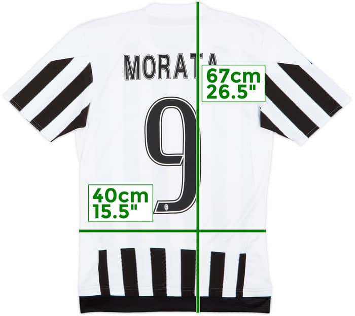 2015-16 Juventus Home Shirt Morata #9 - 9/10 - (XS)