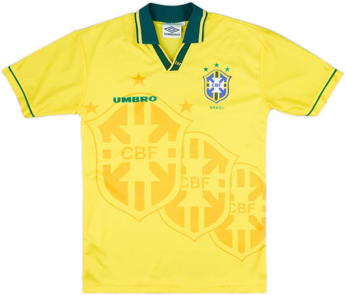 1994 Brazil Home Shirt #6 - 4/10 - (L)