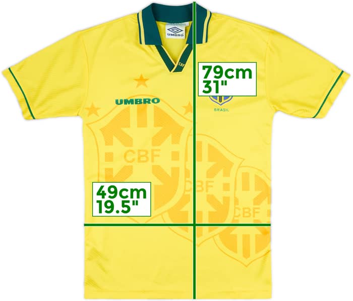 1994 Brazil Home Shirt #6 - 4/10 - (L)