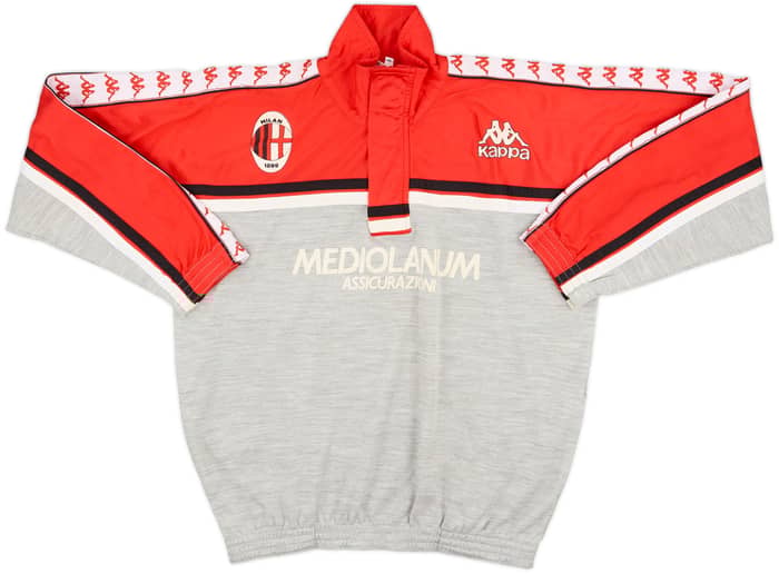 1987-88 AC Milan Kappa 1/4 Zip Track Jacket - 9/10 - (M)