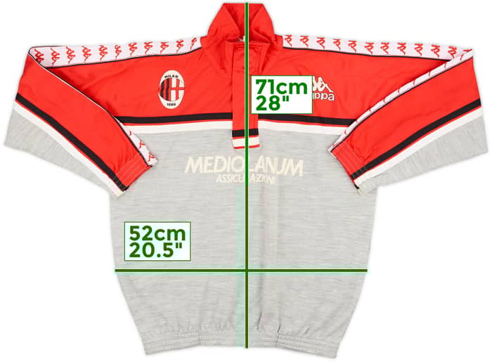 1987-88 AC Milan Kappa 1/4 Zip Track Jacket - 9/10 - (M)