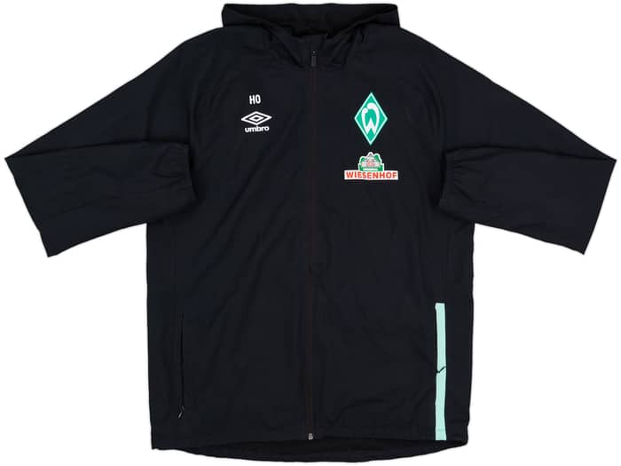 2020-21 Werder Bremen Staff Issue Umbro Hooded Rain Jacket HO - 8/10 - (L)