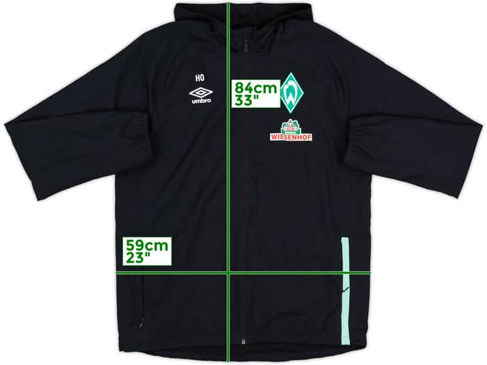 2020-21 Werder Bremen Staff Issue Umbro Hooded Rain Jacket HO - 8/10 - (L)