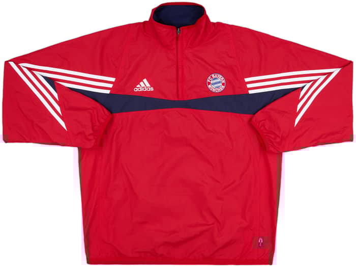 2003-04 Bayern Munich adidas Reversible 1/4 Zip Drill Top - 8/10 - (XL)
