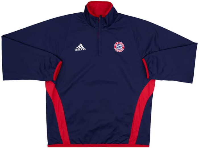 2003-04 Bayern Munich adidas Reversible 1/4 Zip Drill Top - 8/10 - (XL)