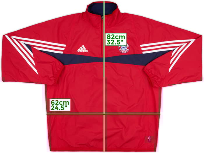 2003-04 Bayern Munich adidas Reversible 1/4 Zip Drill Top - 8/10 - (XL)