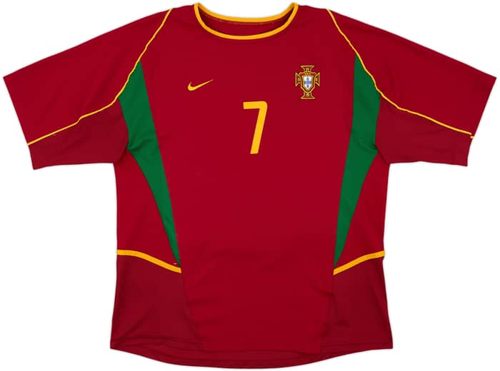 2002-04 Portugal Home Shirt Figo #7 - 8/10 - (XL)