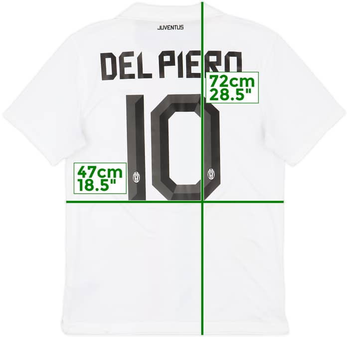 2010-12 Juventus Away Shirt Del Piero #10 - 6/10 - (M)
