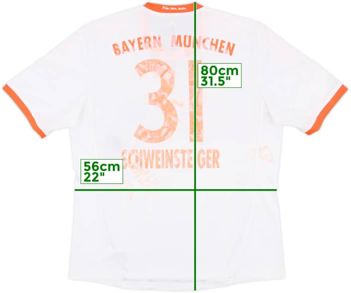 2012-13 Bayern Munich Away Shirt Schweinsteiger #31 - 3/10 - (XL)