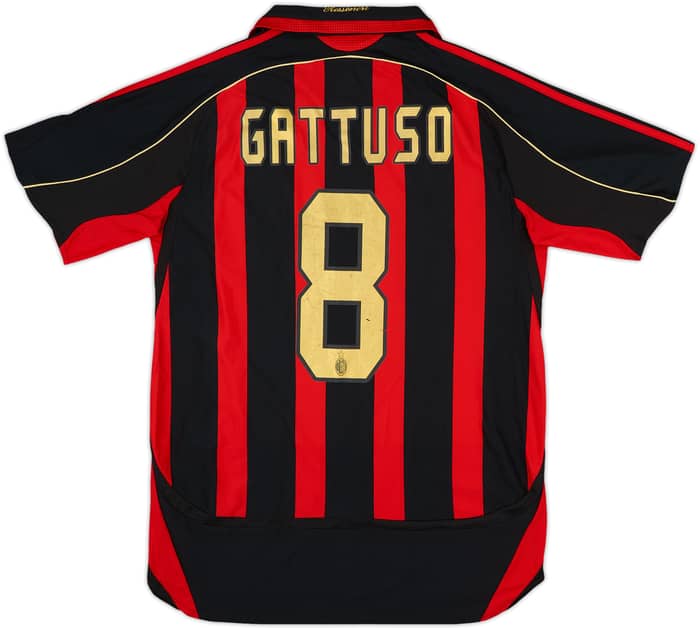 2006-07 AC Milan Home Shirt Gattuso #8 - 6/10 - (M)