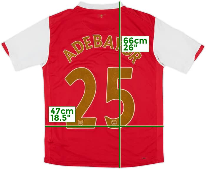 2006-08 Arsenal Home Shirt Adebayor #25 - 6/10 - (XL.Boys)