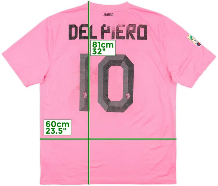 2011-13 Juventus Away Shirt Del Piero #10 - 4/10 - (XL)