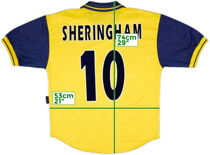 1995-97 Tottenham Third Shirt Sheringham #10 - 8/10 - (L)