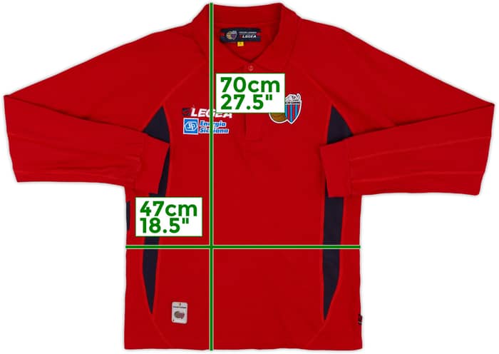 2008-09 Catania Legea Polo L/S Shirt - 8/10 - (L)