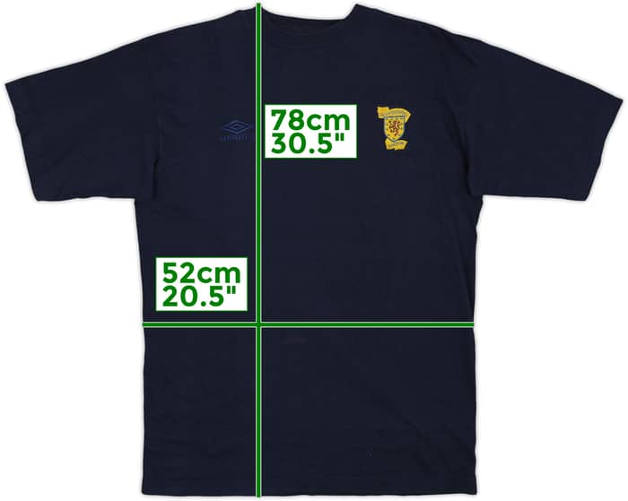 1998-00 Scotland Umbro Cotton Tee - 7/10 - (M)