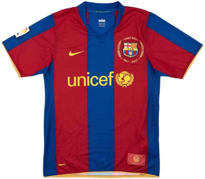 2007-08 Barcelona Home Shirt Ronaldinho #10 - 9/10 - (S)