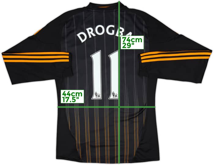 2010-11 Chelsea Away L/S Shirt Drogba #11 - 8/10 - (S)