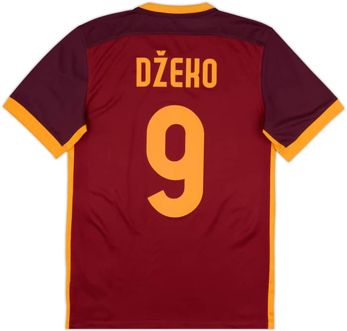 2015-16 Roma Home Shirt Dzeko #9 - 8/10 - (S)