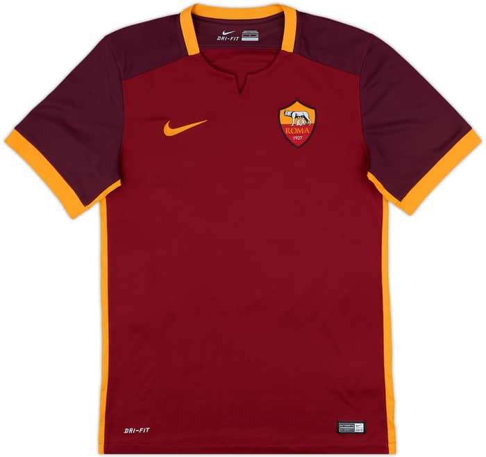 2015-16 Roma Home Shirt Dzeko #9 - 8/10 - (S)