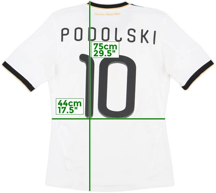 2010-11 Germany Home Shirt Podolski #10 - 7/10 - (S)
